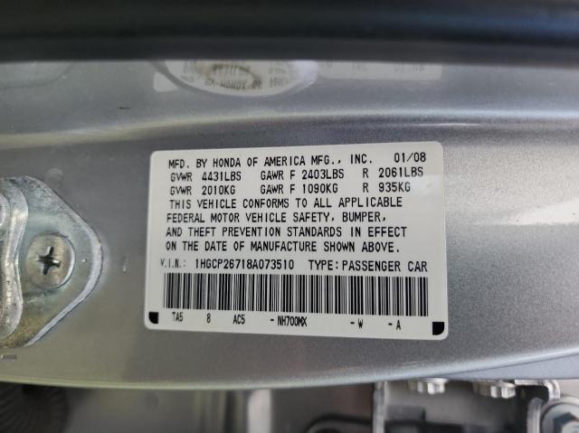 Photo 9 VIN: 1HGCP26718A073510 - HONDA ACCORD EX 