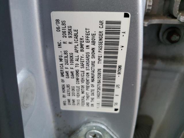 Photo 11 VIN: 1HGCP26718A150876 - HONDA ACCORD 