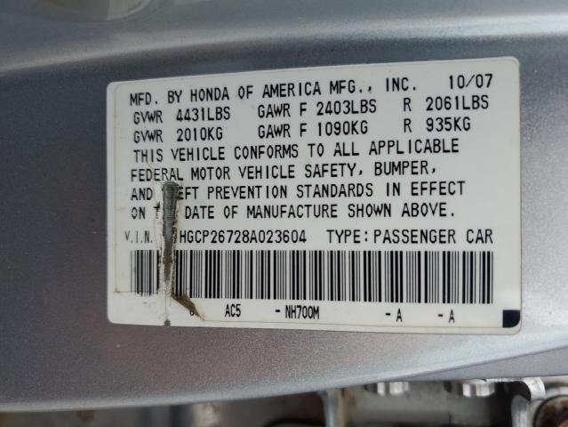 Photo 11 VIN: 1HGCP26728A023604 - HONDA ACCORD 