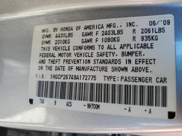 Photo 11 VIN: 1HGCP26749A172775 - HONDA ACCORD EX 