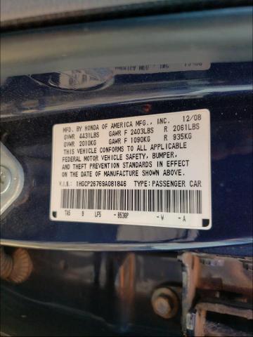 Photo 9 VIN: 1HGCP26769A081846 - HONDA ACCORD EX 