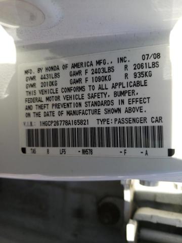 Photo 9 VIN: 1HGCP26778A165821 - HONDA ACCORD EX 