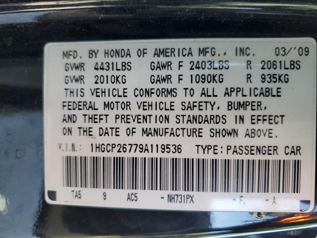 Photo 11 VIN: 1HGCP26779A119536 - HONDA ACCORD EX 