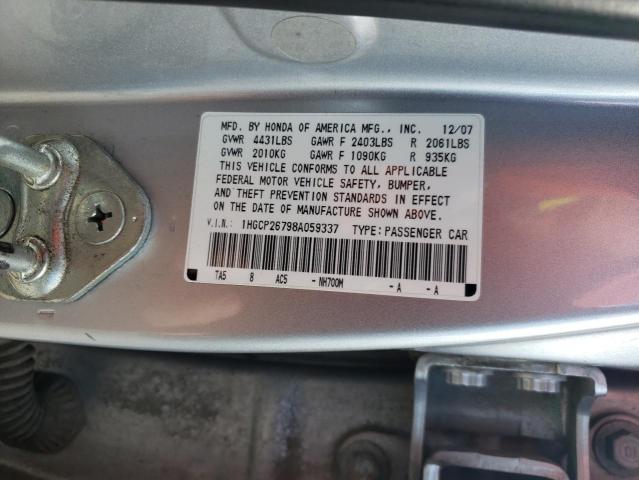 Photo 12 VIN: 1HGCP26798A059337 - HONDA ACCORD 