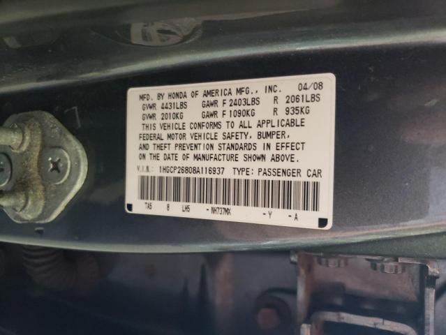 Photo 11 VIN: 1HGCP26808A116937 - HONDA ACCORD EXL 