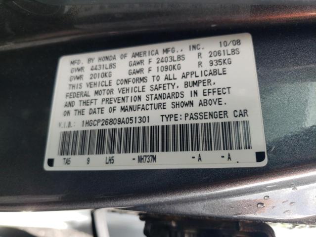 Photo 9 VIN: 1HGCP26809A051301 - HONDA ACCORD EXL 