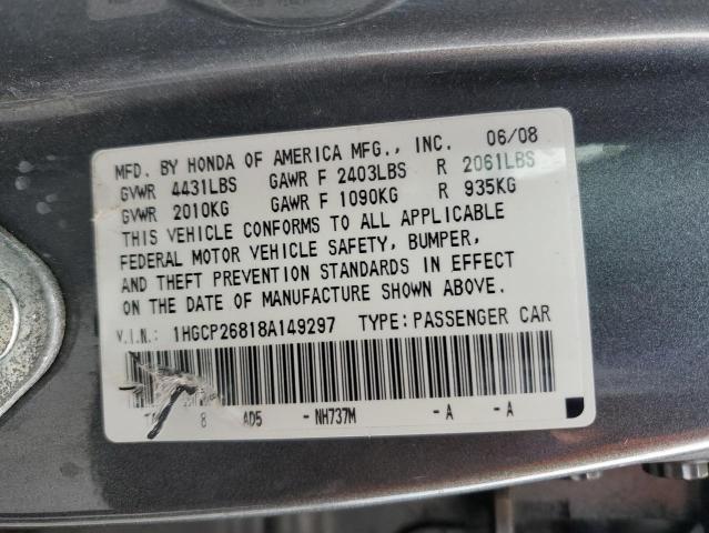 Photo 11 VIN: 1HGCP26818A149297 - HONDA ACCORD 