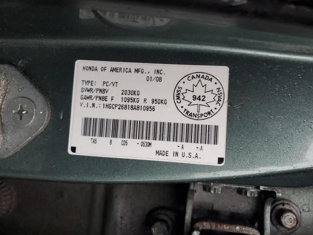 Photo 12 VIN: 1HGCP26818A810956 - HONDA ACCORD 