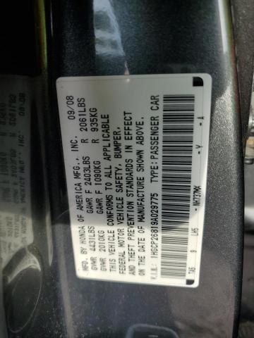 Photo 11 VIN: 1HGCP26819A029775 - HONDA ACCORD EXL 