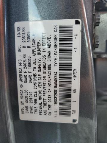 Photo 11 VIN: 1HGCP26819A045264 - HONDA ACCORD EXL 