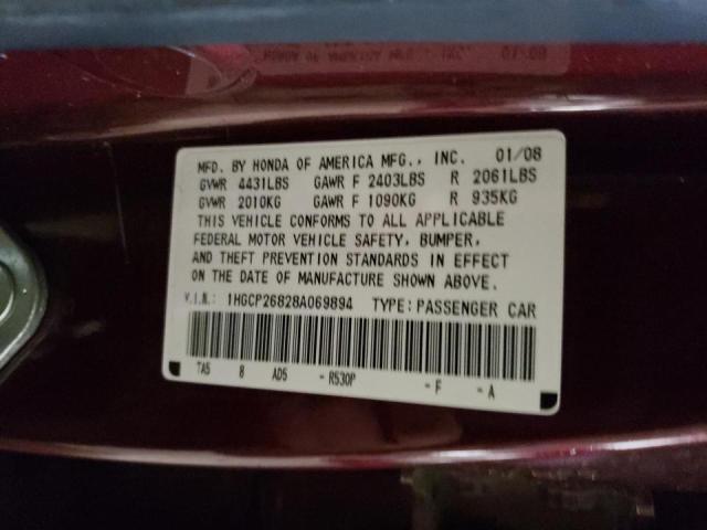 Photo 9 VIN: 1HGCP26828A069894 - HONDA ACCORD EXL 