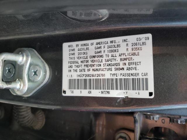 Photo 9 VIN: 1HGCP26829A126791 - HONDA ACCORD EXL 