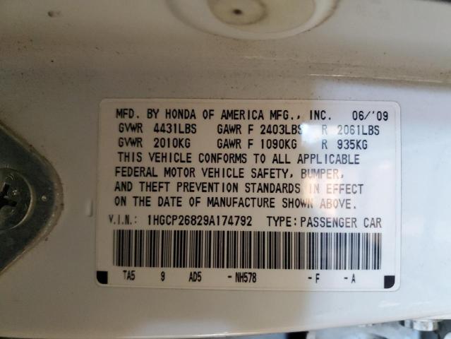 Photo 11 VIN: 1HGCP26829A174792 - HONDA ACCORD EXL 