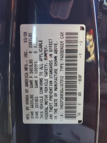 Photo 11 VIN: 1HGCP26838A107312 - HONDA ACCORD EXL 