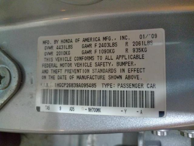 Photo 9 VIN: 1HGCP26839A095485 - HONDA ACCORD EXL 