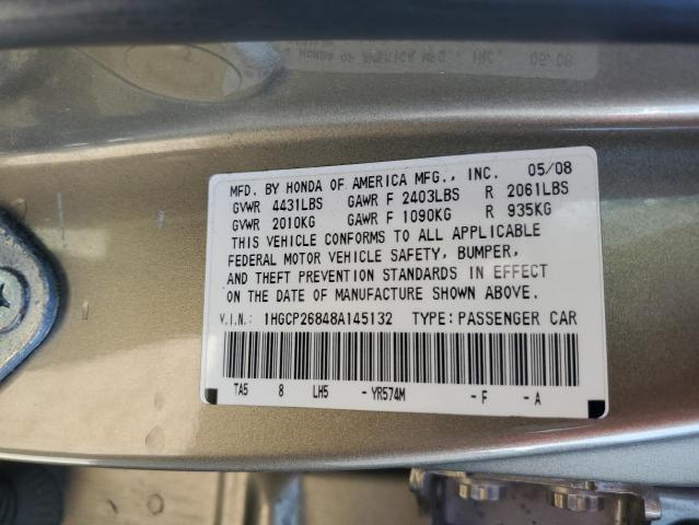 Photo 11 VIN: 1HGCP26848A145132 - HONDA ACCORD EXL 