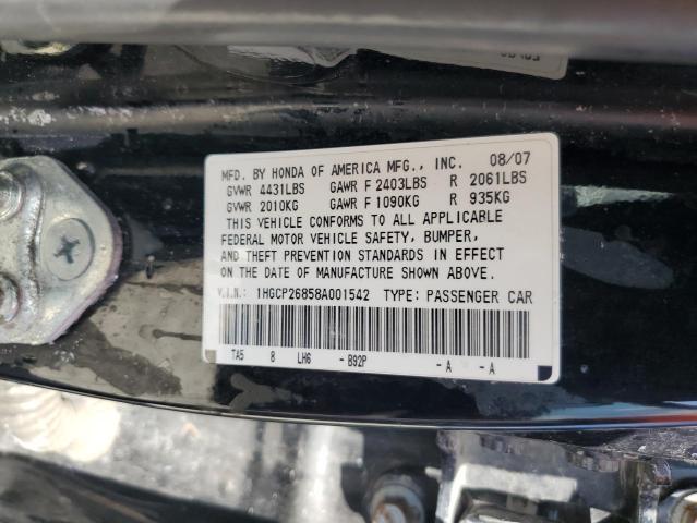 Photo 11 VIN: 1HGCP26858A001542 - HONDA ACCORD 