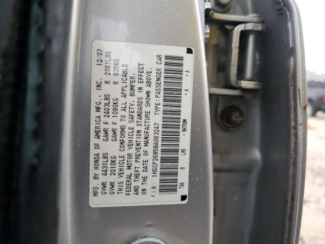 Photo 11 VIN: 1HGCP26858A063247 - HONDA ACCORD EXL 