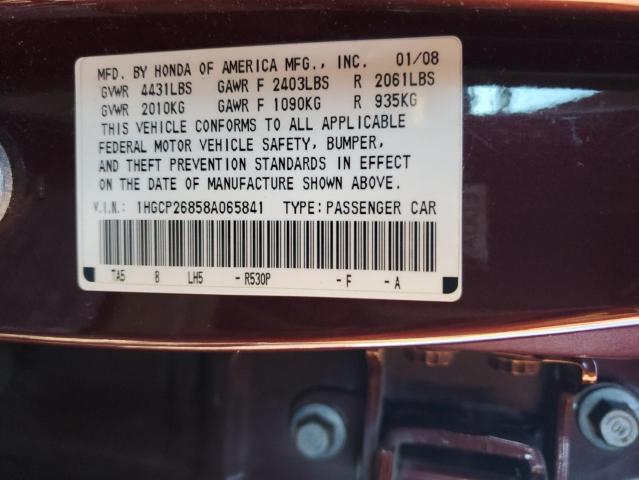 Photo 11 VIN: 1HGCP26858A065841 - HONDA ACCORD 