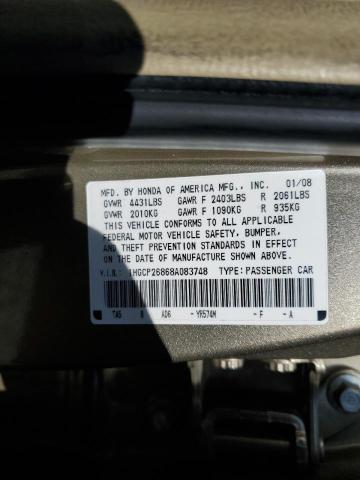 Photo 12 VIN: 1HGCP26868A083748 - HONDA ACCORD 