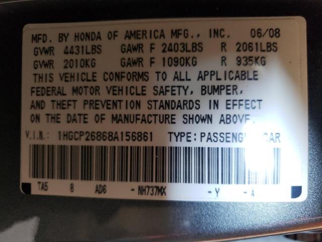 Photo 12 VIN: 1HGCP26868A156861 - HONDA ACCORD EXL 