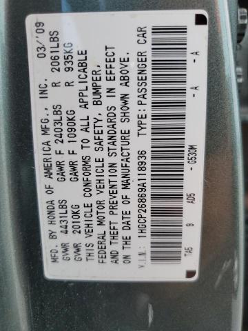 Photo 11 VIN: 1HGCP26869A118936 - HONDA ACCORD 