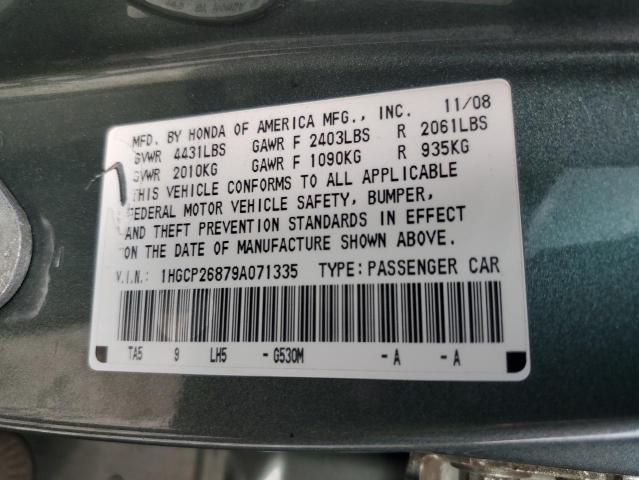 Photo 11 VIN: 1HGCP26879A071335 - HONDA ACCORD EXL 