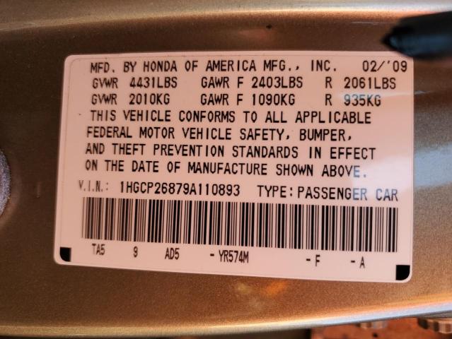 Photo 12 VIN: 1HGCP26879A110893 - HONDA ACCORD EXL 