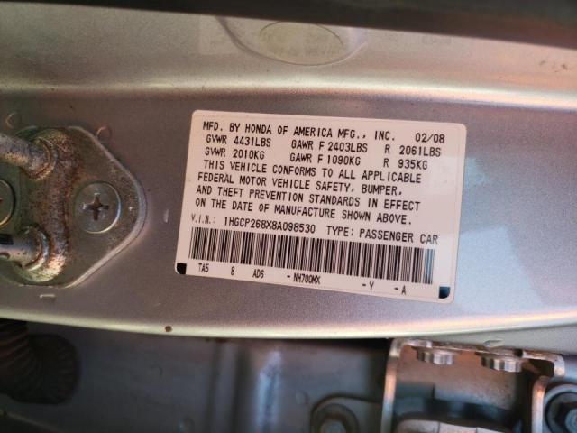 Photo 9 VIN: 1HGCP268X8A098530 - HONDA ACCORD EXL 