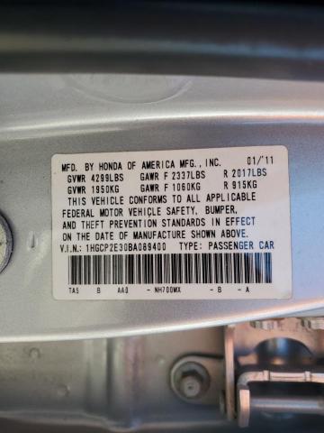 Photo 12 VIN: 1HGCP2E30BA089400 - HONDA ACCORD 