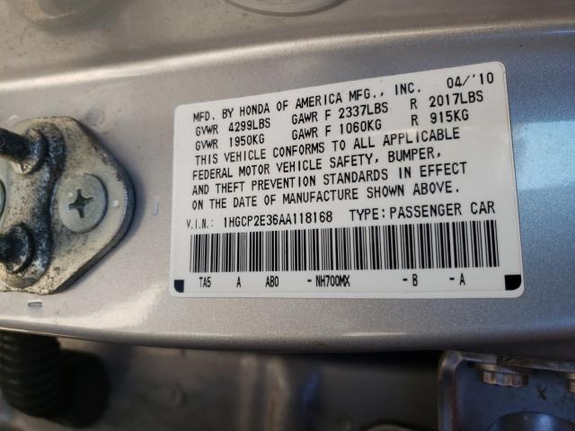 Photo 9 VIN: 1HGCP2E36AA118168 - HONDA ACCORD LX 