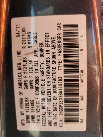 Photo 11 VIN: 1HGCP2E37BA120383 - HONDA ACCORD LX 