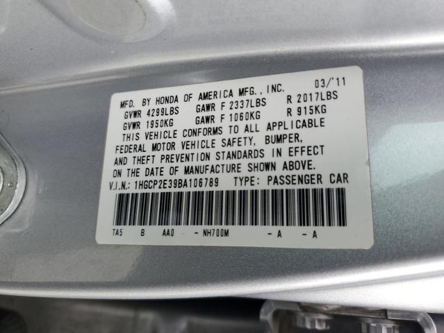 Photo 11 VIN: 1HGCP2E39BA106789 - HONDA ACCORD LX 