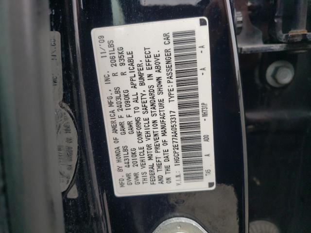 Photo 9 VIN: 1HGCP2E77AA053317 - HONDA ACCORD EX 