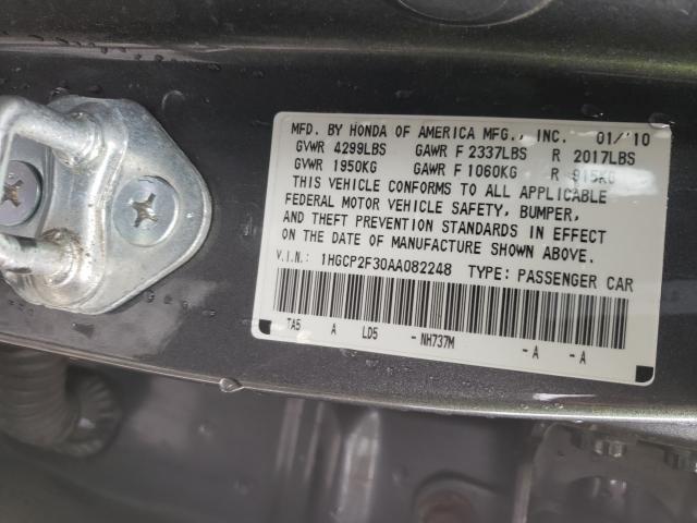 Photo 9 VIN: 1HGCP2F30AA082248 - HONDA ACCORD LX 