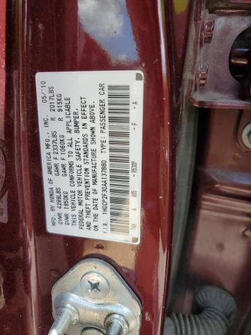 Photo 11 VIN: 1HGCP2F30AA137880 - HONDA ACCORD LX 