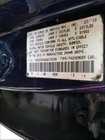 Photo 9 VIN: 1HGCP2F30AA172306 - HONDA ACCORD LX 