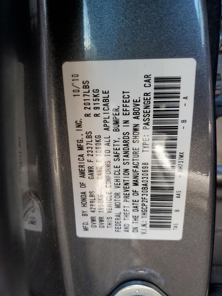 Photo 11 VIN: 1HGCP2F30BA030698 - HONDA ACCORD 