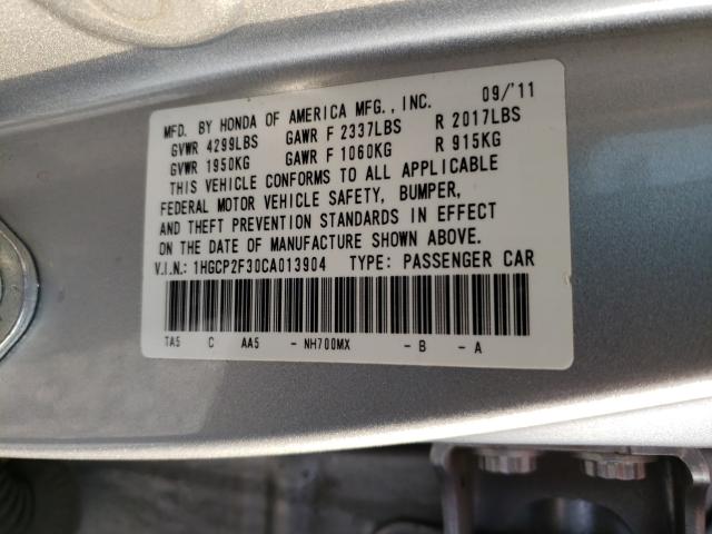 Photo 9 VIN: 1HGCP2F30CA013904 - HONDA ACCORD LX 