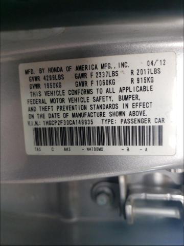 Photo 9 VIN: 1HGCP2F30CA149935 - HONDA ACCORD 