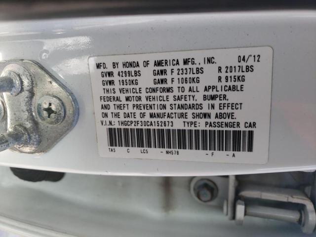 Photo 9 VIN: 1HGCP2F30CA152673 - HONDA ACCORD LX 