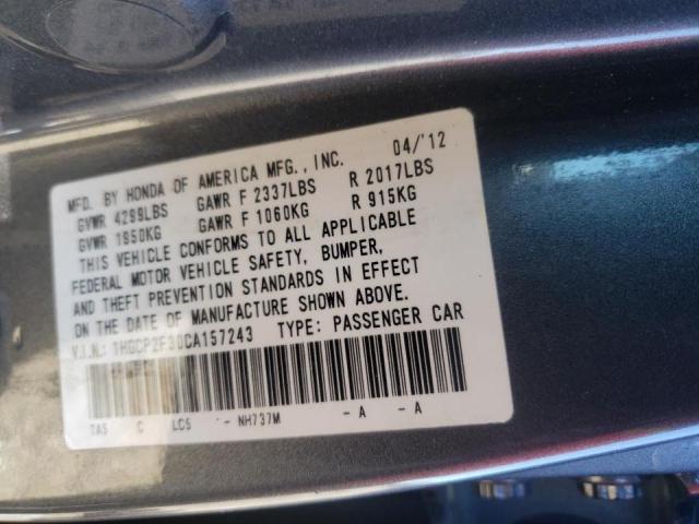 Photo 9 VIN: 1HGCP2F30CA157243 - HONDA ACCORD LX 