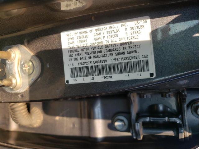 Photo 9 VIN: 1HGCP2F31AA006599 - HONDA ACCORD LX 