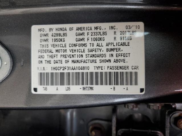 Photo 11 VIN: 1HGCP2F31AA104810 - HONDA ACCORD LX 