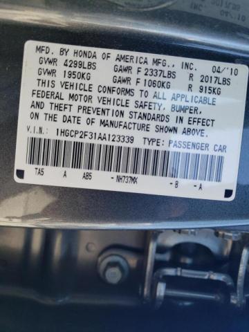 Photo 12 VIN: 1HGCP2F31AA123339 - HONDA ACCORD LX 