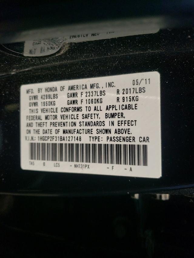 Photo 9 VIN: 1HGCP2F31BA127148 - HONDA ACCORD LX 