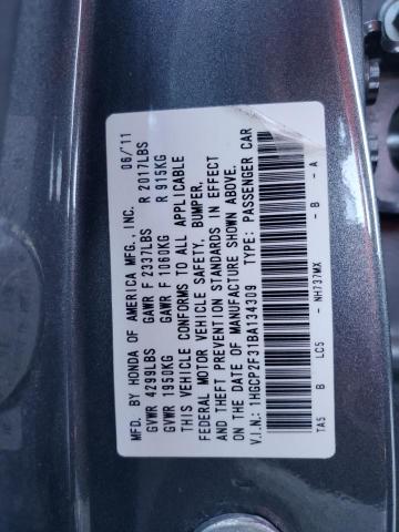 Photo 11 VIN: 1HGCP2F31BA134309 - HONDA ACCORD LX 