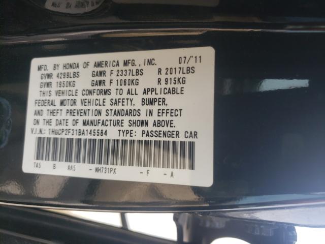 Photo 9 VIN: 1HGCP2F31BA145584 - HONDA ACCORD LX 