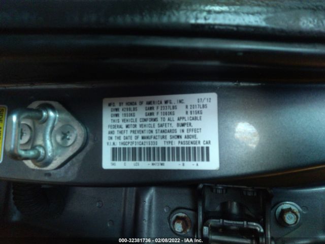 Photo 8 VIN: 1HGCP2F31CA215330 - HONDA ACCORD SDN 