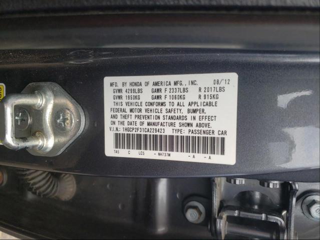 Photo 9 VIN: 1HGCP2F31CA229423 - HONDA ACCORD LX 